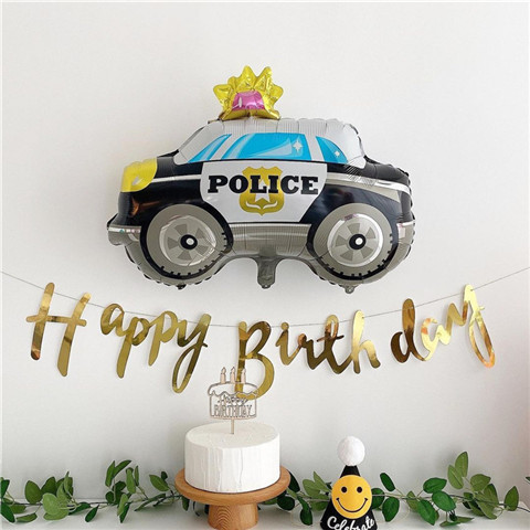 Toy car balloon aluminum film engineering truck fire truck roller car theme child birthday party balloon