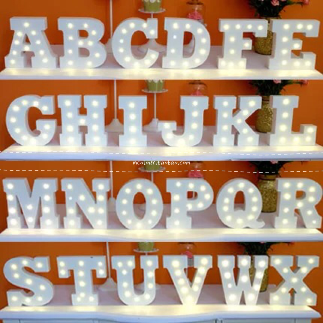 Marry ME letter spelling light proposes white letter dessert window decoration party LED lights