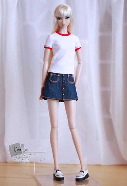 M-201802-55] Cowboy short dress A FR Momoko OB little buva coat