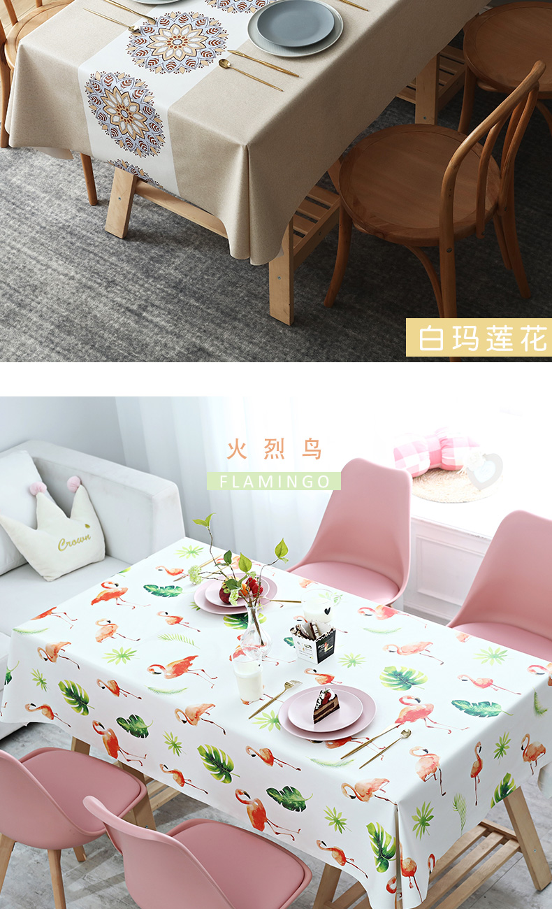 Khăn trải bàn không thấm nước và dầu bảng vải hộ gia đình dùng một lần chống vảy PVC khăn trải bàn màu đỏ in hình chữ nhật bàn cà phê pad khăn trải bàn - Khăn trải bàn khăn trải bàn nhựa pvc