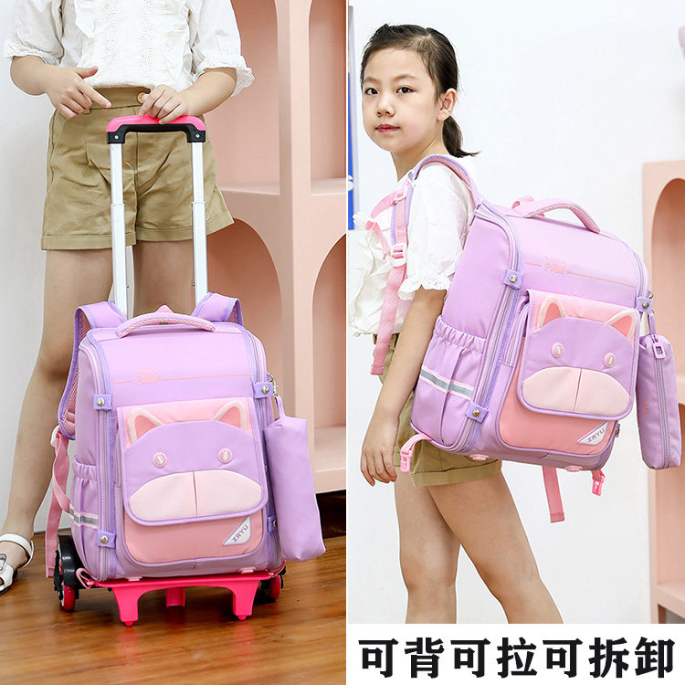 Children Ralever schoolgirls 23 Four to five sixth grade Large capacity Demolition Climbing Stairs Cute Waterproof