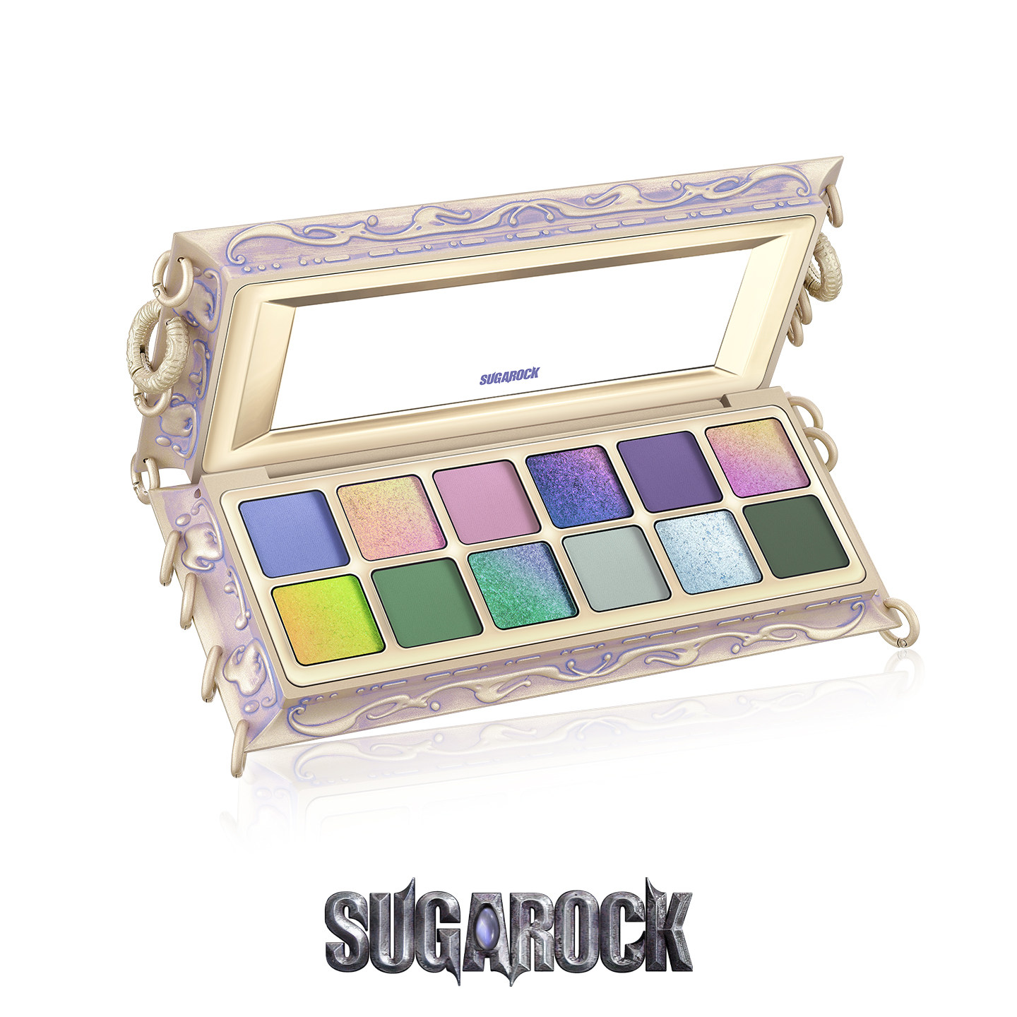 SUGAROCK莲龙青アイシャドウパレット 12色 ゴールドデザイン 6000元的romantz眼影价格，值不值？莲龙青Sugarock 「印记」月痕印记