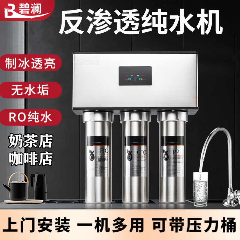 Bilanjia Commercial Milk Tea Shop Ice Maker Water Boiler Direct Drinking Water Purifier Tea House Cafe Ro Reverse Osmosis Pure Water