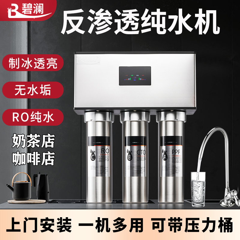 Bilanjia Commercial Milk Tea Shop Ice Maker Water Boiler Direct Drinking Water Purifier Tea House Cafe Ro Reverse Osmosis Pure Water