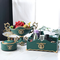 Multifunctional tissue box household living room coffee table drawing box creative remote control storage box decoration home napkin box