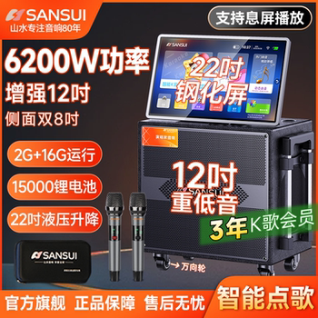 Shanshui mc128 outdoor square dance karaoke speaker with display screen home ktv audio karaoke all-in-one machine