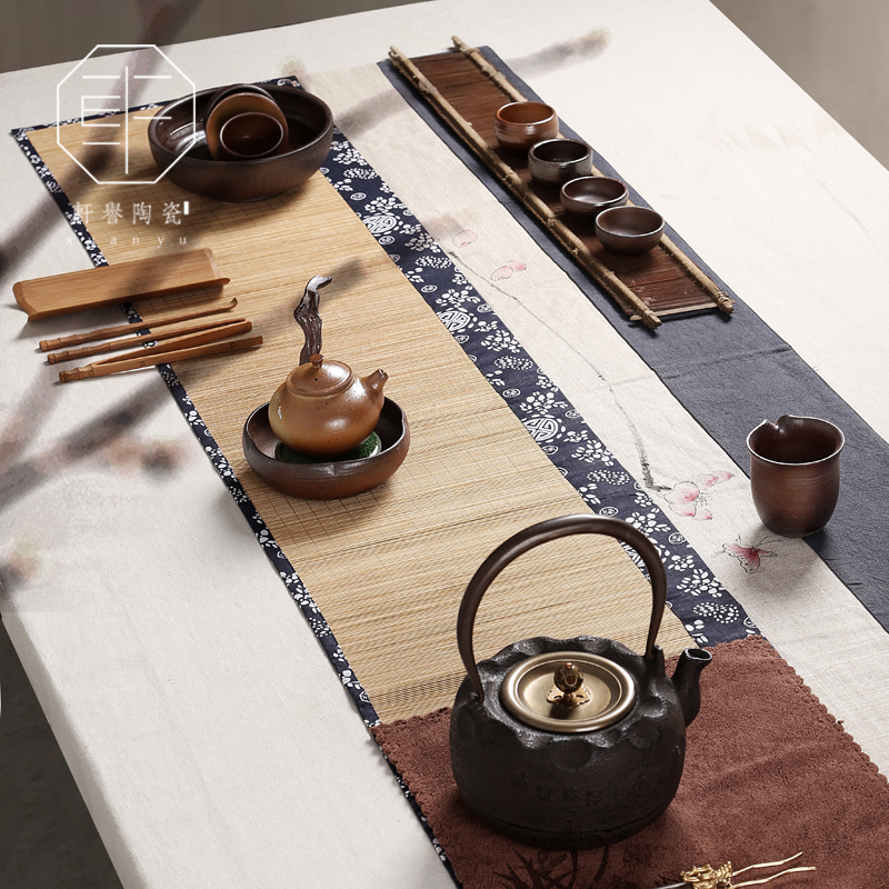 Hin ceramic | reputation Japanese zen art bamboo mat bamboo tea with tea table flag shade tea tea tray mat tea accessories