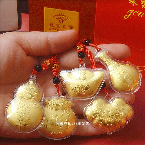 Защитный амулет, слиток, подвеска, ожерелье, креативная цепочка, 2023, год кролика, креативный подарок