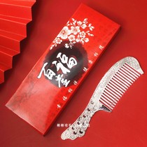Silver comb hair comb silver comb silver plated comb holiday gift Mothers Day Womens wellness comb event pin gift