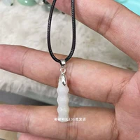 Нефритовый бамбук + кожаная веревка