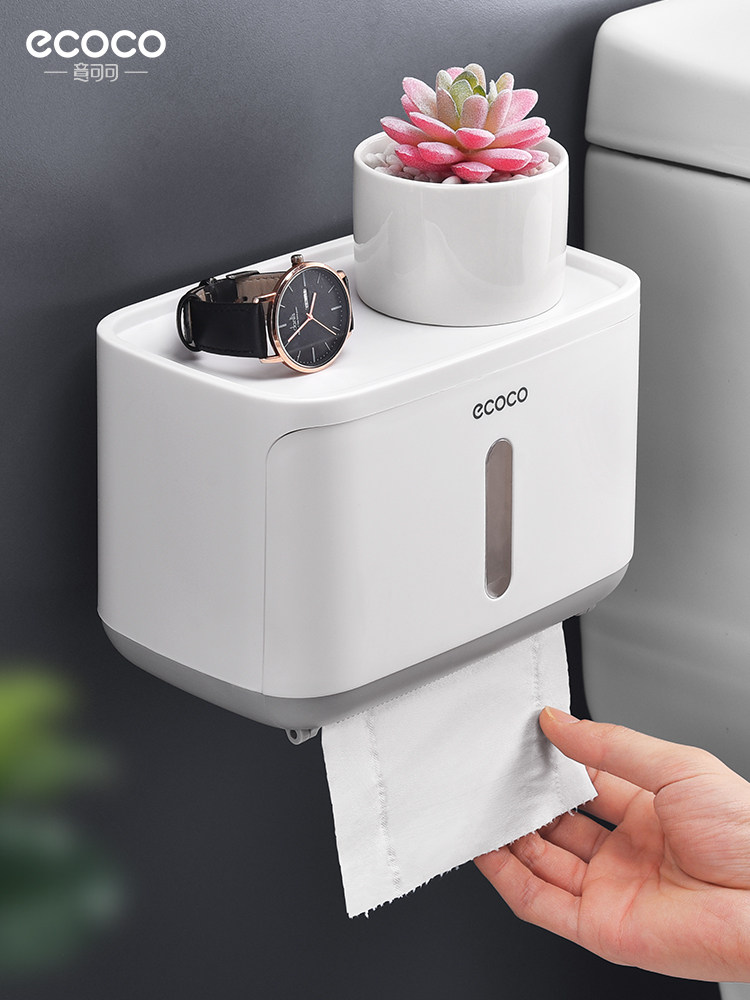 Powder room tissue box Non-perforated toilet toilet paper box Toilet paper shelf Creative toilet paper box Waterproof roll toilet paper box