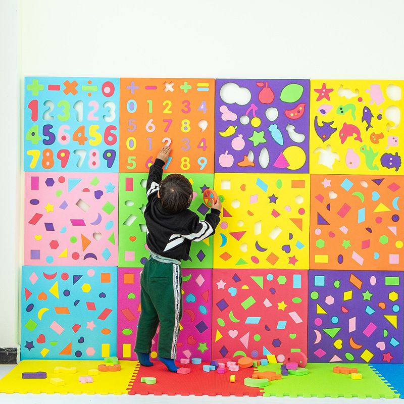 Kindergarten EVA Foam Eva Area Puzzle Shape Toy Software Building Blocks 2-6 Year Old Children Wall Parquet Matchup