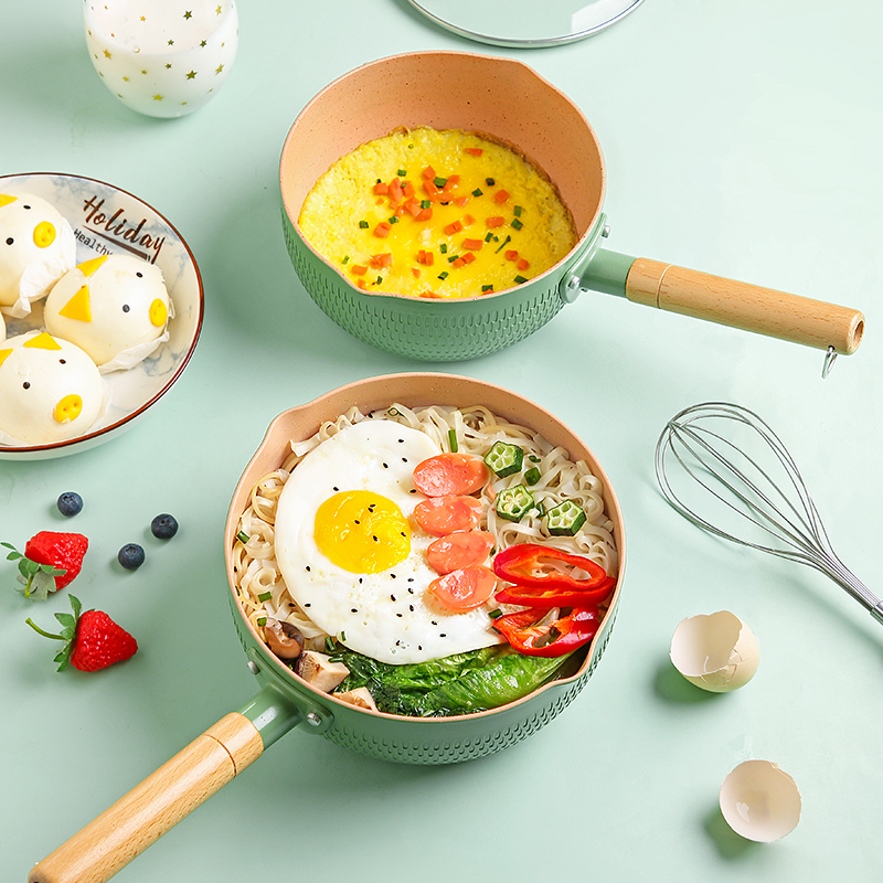 Day Style Snowpan Pan small milk pan not complacent with cooking pan Home soup pot Cooking Pan Electromagnetic Stove Apply Bubble-pan Milk Pan