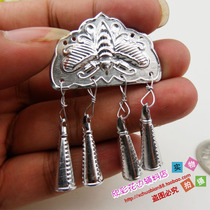 New special minority clothing Miao female fake silver bubble Silver Silver silver jewelry butterfly three Bell