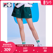 FILA FUSION FILA official womens woven shorts spring and summer new LOGO string label loose sweatpants women