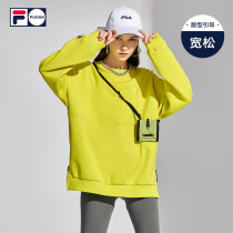 FILA FUSION tide brand couple pullover sweater men and women with the same spring new sports loose round neck top