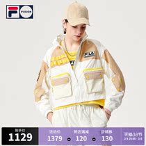 FILA FUSION x WM white Mountain joint Firestide cards 2021 Winter women loose short shuttle woven jacket