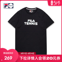 FILA FUSION FILA mens short-sleeved T-shirt spring and summer fashion logo printing cotton half-sleeved casual top