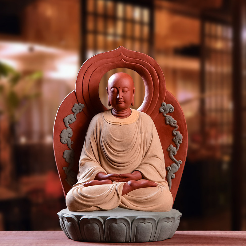 Ink dyed fragrance Zhang Minggui Kizang king ornaments dedicated to Buddha hall decoration Buddha statue Kizang Bodhisattva home decoration ornaments