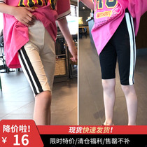 Girls bottoming mid-length pants summer 2020 new childrens western style shorts outer wear pants baby wild breeches thin