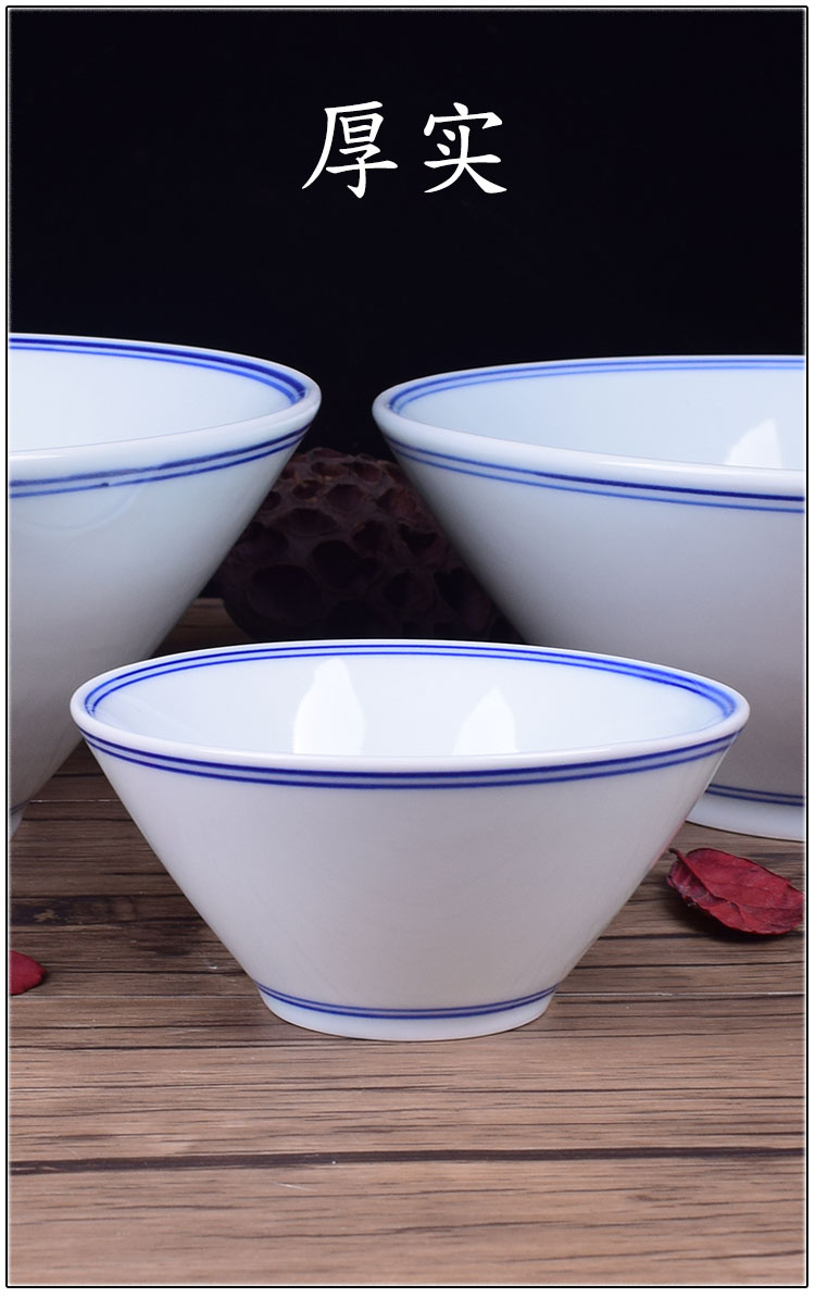 Thick blue customize jingdezhen blue and white porcelain ceramic prevent hot ltd. rainbow such use Chinese logo contracted hat) to use