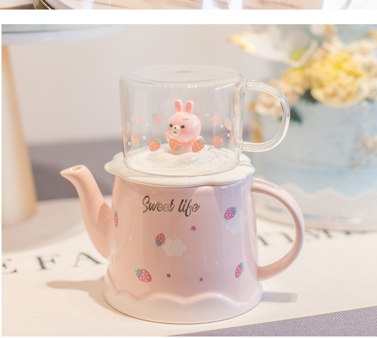 Japanese express suit cold ceramic kettle cup home sitting room heat resisting high temperature resistant to ultimately responds cool water bottle glass teapot