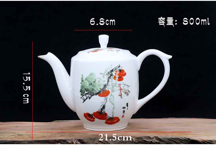 Jingdezhen ceramic teapot single pot of belt filter household kung fu tea set heat - resisting teapot high - capacity teapot