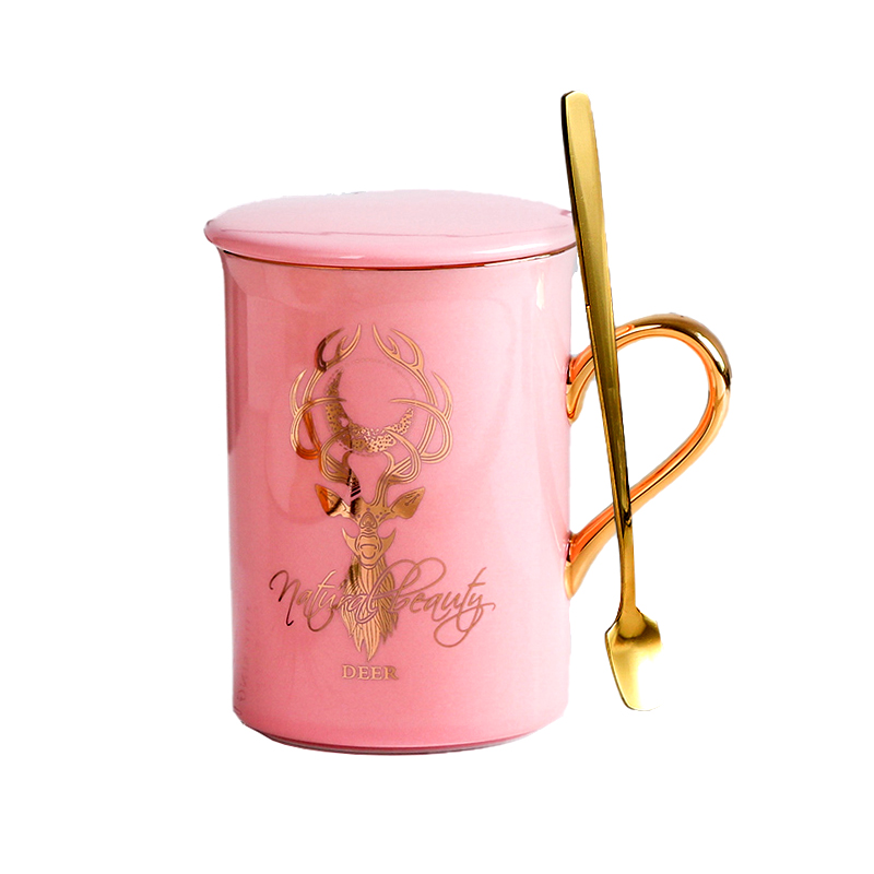 Nordic ins ipads porcelain paint mark cup with cover spoon couples to cup gift box set contracted office coffee cup