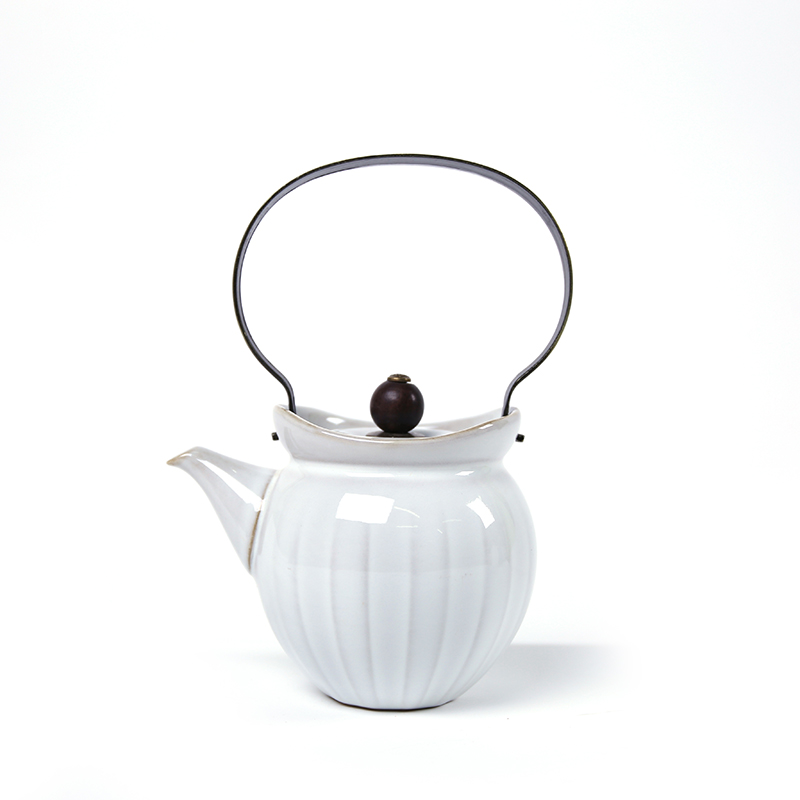 Ancient Japanese see colour ceramic tea set suits for domestic copper girder cold tea kettle take home the teapot