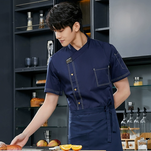 Шеф -повар для рабочей одежды короткая -летняя летняя пострадавшая гостиница задний кухонный ресторан hotpot restaurant Restaurant Restaurant Restaurant Кухонный