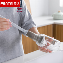 Long handle cup brush Household cup brush Bottle cleaning artifact Brush Water cup without dead angle Kitchen bottle cup Tea stains shabu-shabu