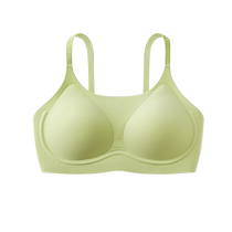 There is a tree soft support underwear womens thin seamless small breast push-up breast vest style bra 2024 new style