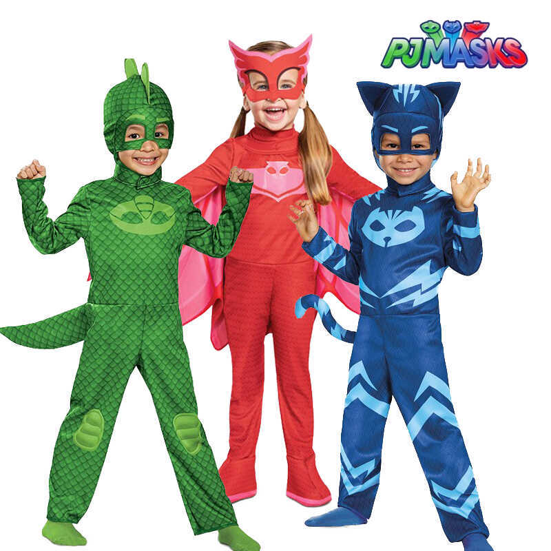 New Children's Pajamas Little Hero Conner Costume Halloween Pj Masks Gray Owl Female Performance Costume
