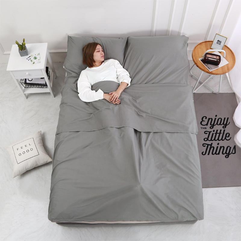 Pro-skin Visceral Sleeping Bag Staying hotel Indoor Guest House Single double bed sheet Covered Portable Super Light Business Trip Travel-Taobao