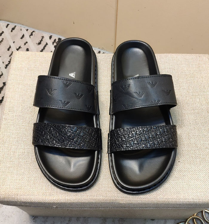 European Station Lidena Manny Pair Slippers Summer Men Genuine Leather Slippers Fashion Outside Wearing Beach Sandals Sandals Shoe Tide