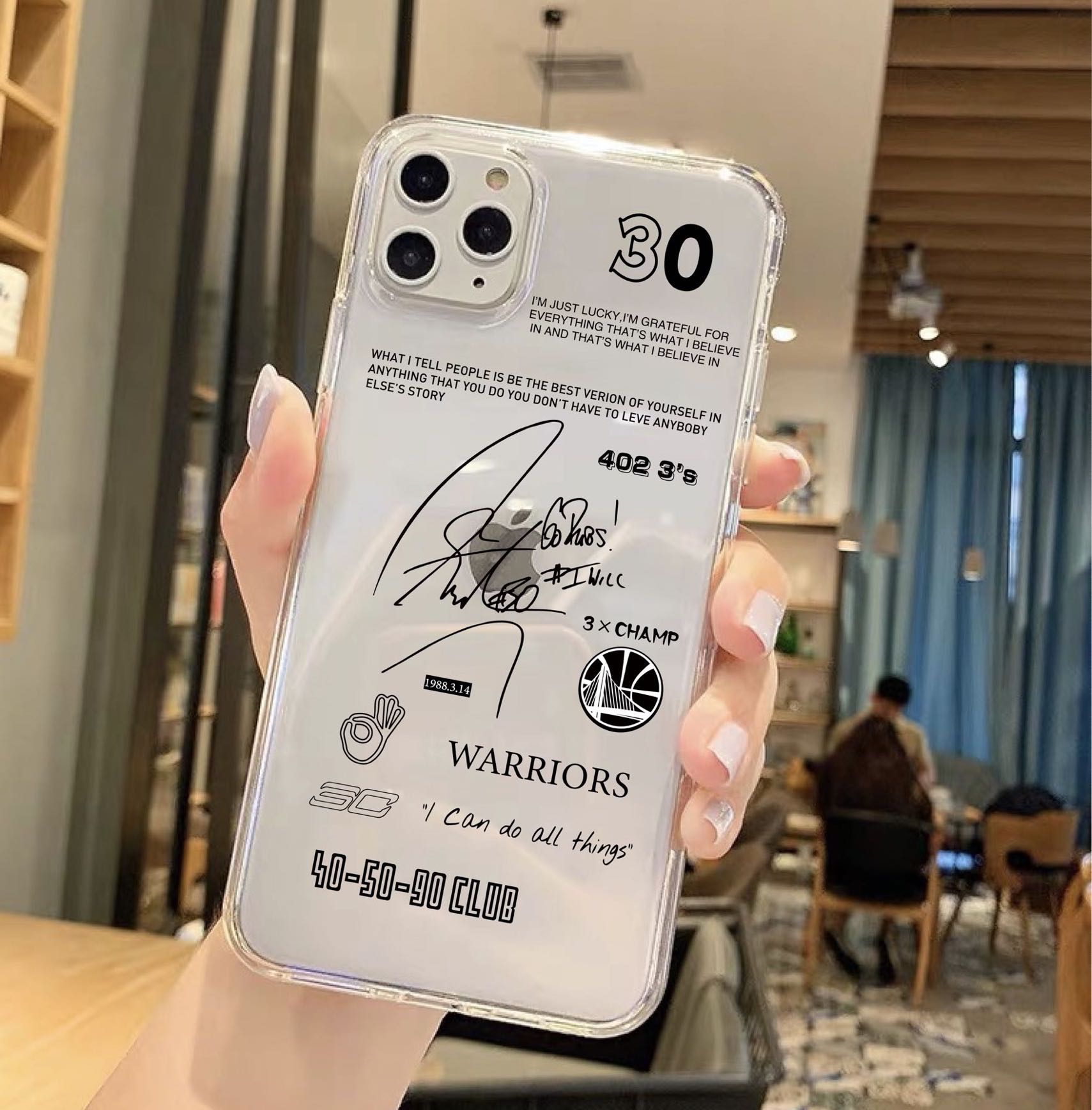 curry basketball peripheral jersey Curry mobile phone shell fan gift suitable for iPhone13 transparent silicone