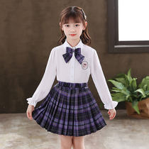 jk uniform girl Autumn dress student school uniform set girl child two-piece foreign children dress