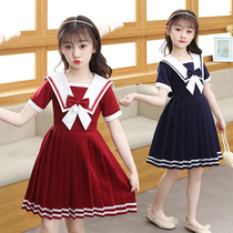 Girls college style dress summer 2021 summer new net red skirt explosive childrens foreign style princess dress