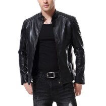 large size mens wear PU leather jacket casual coat leather coat 5xl men