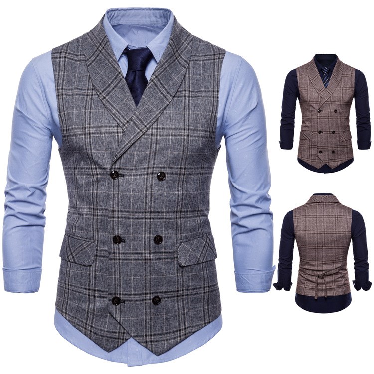 2018 British Wind men's casual outer vest British style mens casual waistcoat