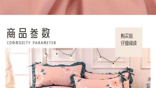 Zhijia bowknot thời trang váy ngủ bốn mảnh bông công chúa phong cách cô gái chăn bông trải khăn trải giường ga trải giường - Váy Petti