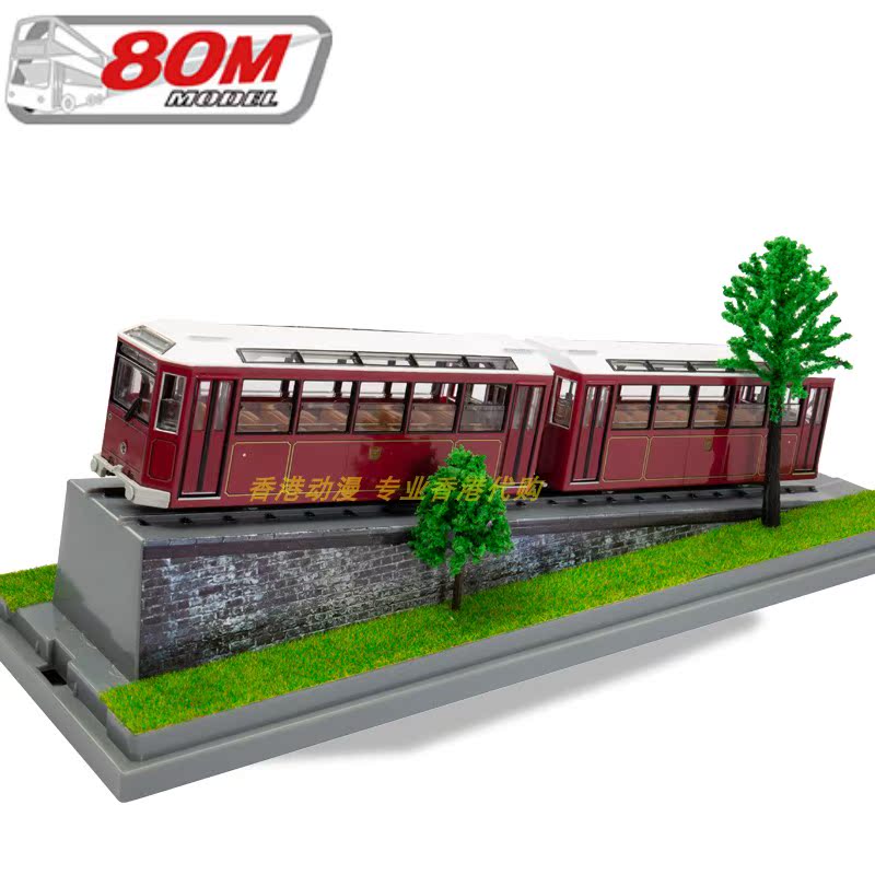 Hong Kong cartoon 80M Peak cable car fifth generation Liandiagi Hong Kong public transport scene