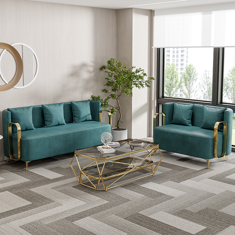 Office sofa coffee table combination set business reception meeting guests negotiation rest area two people light luxury simple