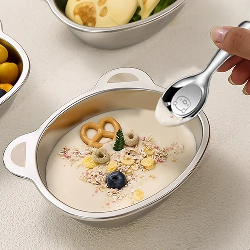 Детская посуда из нержавеющей стали для еды, обеденная тарелка, защита при падении