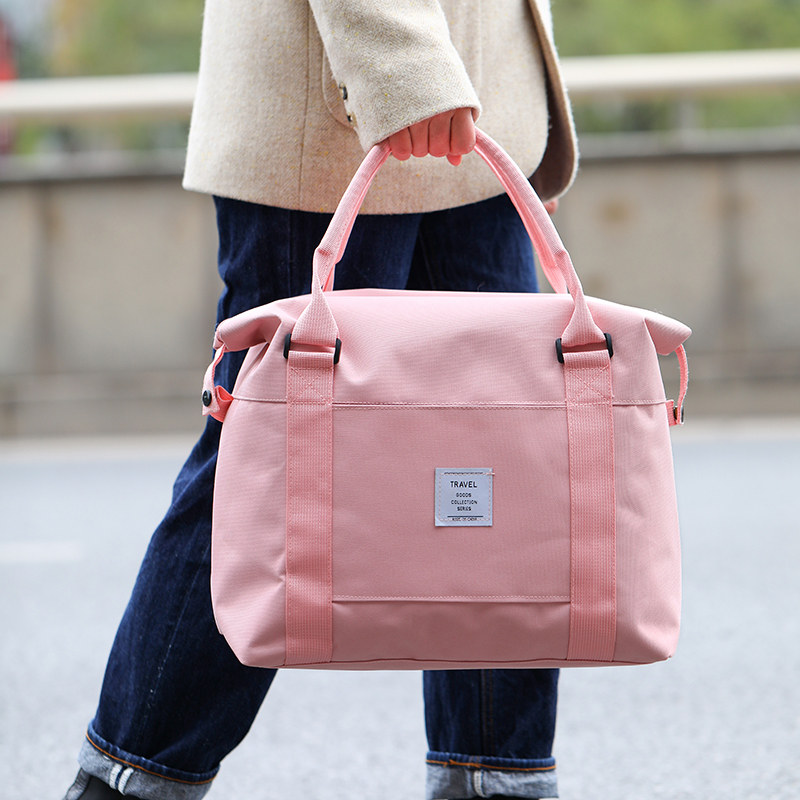 Large-capacity travel bag women's handbag luggage bag Student travel lightweight canvas waiting for childbirth short-distance storage bag bag