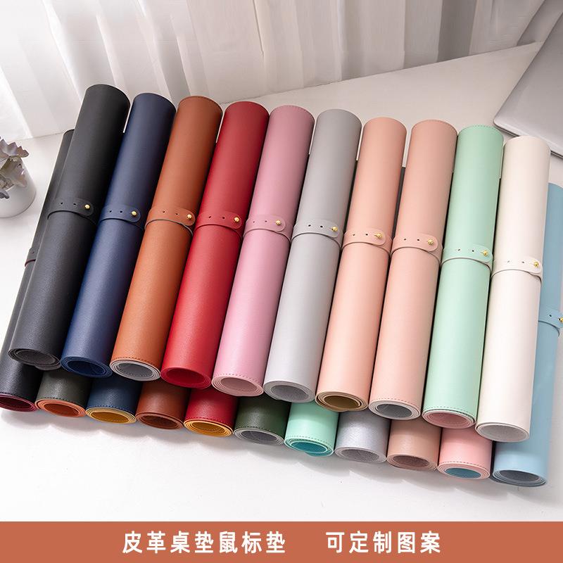 Factory Spot Waterproof Leather Slip Rat Mat Large Computer Desk Cushion Office Slip Rat Mat Writing Pad Can Make Pattern