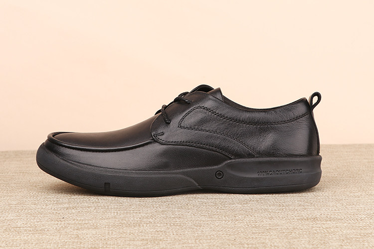 男鞋加宽脚肥大码45 46 47 48 圆头真皮系带透气软底黑色休闲皮鞋详情14