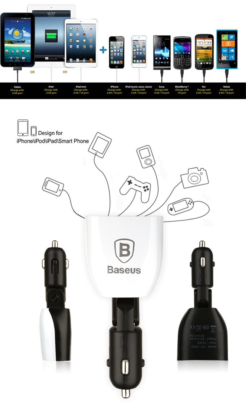 chargeur BASEUS 3.4A, 3A - Ref 1301745 Image 9