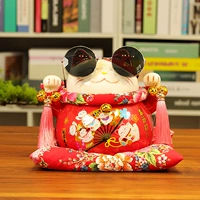 7-дюймовая счастливая кошка Золотая удача привлечь богатство и солнцезащитные очки