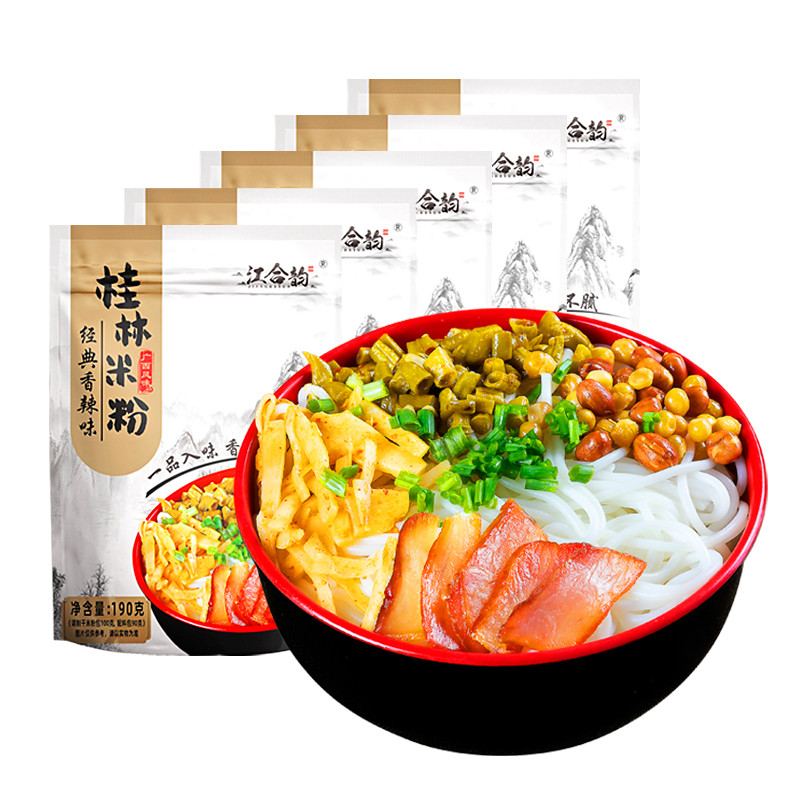 江合韵 桂林米粉套餐 带配料 190g*5袋 天猫优惠券折后￥18.9包邮（￥29.8-11）